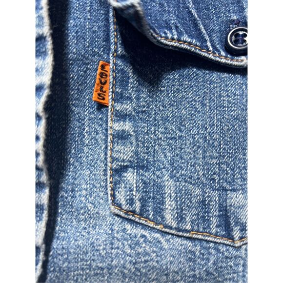 Levi’s Vintage 70s Orange Tab Denim Button Down Shirt - Picture 2 of 6